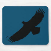 Adler Flying Blue-Maus-Pade - Ihre Farbe - Text Mousepad (Vorne)