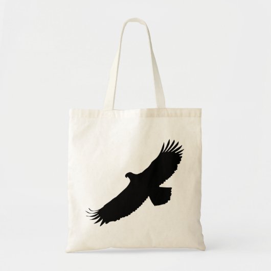 Adler Flying Tote Bag - Ihre Farbe - Text Tragetasche (Vorne)