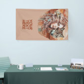 Adler - Frau - Wolf - Aquarellkunst 1 - Fanspass Banner (Messeveranstaltung)