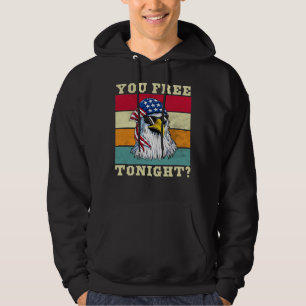 Adler Frauen Männer Vintage 4. Juli Sie Frei  Hoodie