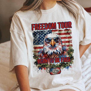 Adler Freiheitstour Geboren um Frei zu sein Tri-Blend Shirt