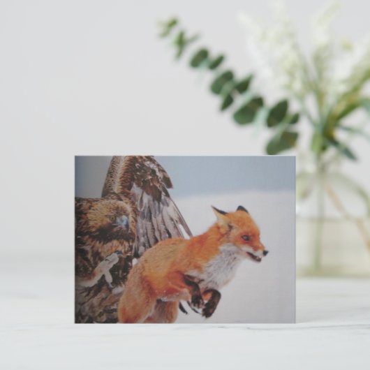 Adler-Fuchs-Kampf - Postkarte (Stehend Vorderseite)