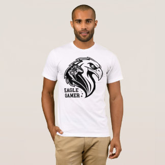 Adler-Gamer-Logo mit Spielcontroller und wildem Bl T-Shirt