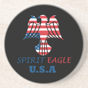 Adler Geist USA-Flagge Getränkeuntersetzer