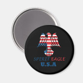 Adler Geist USA-Flagge Magnet (Vorderseite/Rückseite)
