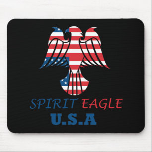 Adler Geist USA-Flagge Mousepad