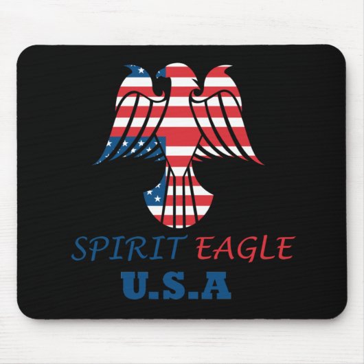 Adler Geist USA-Flagge Mousepad (Vorne)