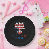Adler Geist USA-Flagge Pappteller (Party)