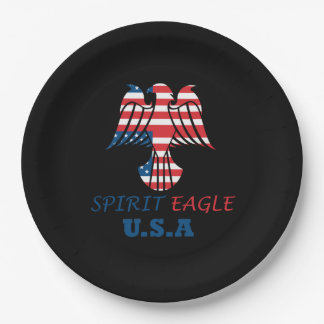 Adler Geist USA-Flagge Pappteller