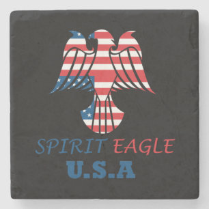 Adler Geist USA-Flagge Steinuntersetzer