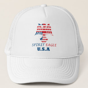 Adler Geist USA-Flagge Truckerkappe