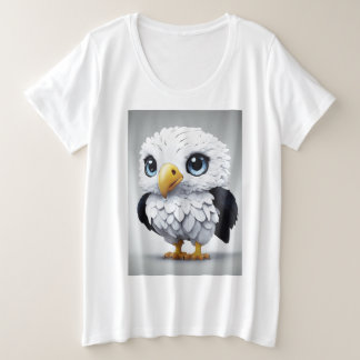 Adler Gepunktet: Cartoon Charm Große Größe T-Shirt