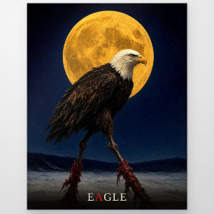 Adler Glühende Beine gothischer Surrealismus Postkarte