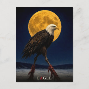 Adler Glühende Beine gothischer Surrealismus Postkarte