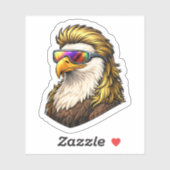 Adler Golden Mullet Aufkleber (Blatt)