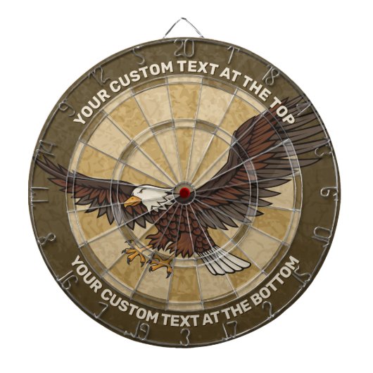 Adler greift Dartboard an Dartscheibe (vorne)