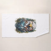 Adler Head in Forest Badehandtuch (Badehandtuch)