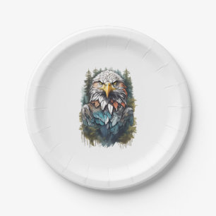 Adler Head in Forest Pappteller