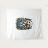 Adler Head in Forest Wandteppich (Vorderseite (Horizontal))