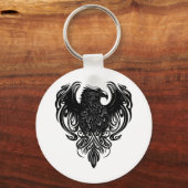 Adler Head in Tattoo Cartoon Style Logo Schlüsselanhänger (Vorderseite)