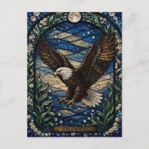 Adler Hochkliff Illumina Bleiglas Postkarte