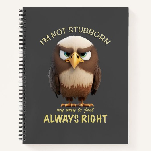 Adler, ich bin nicht stur, mein Weg ist immer rich Notizblock (Vorderseite)