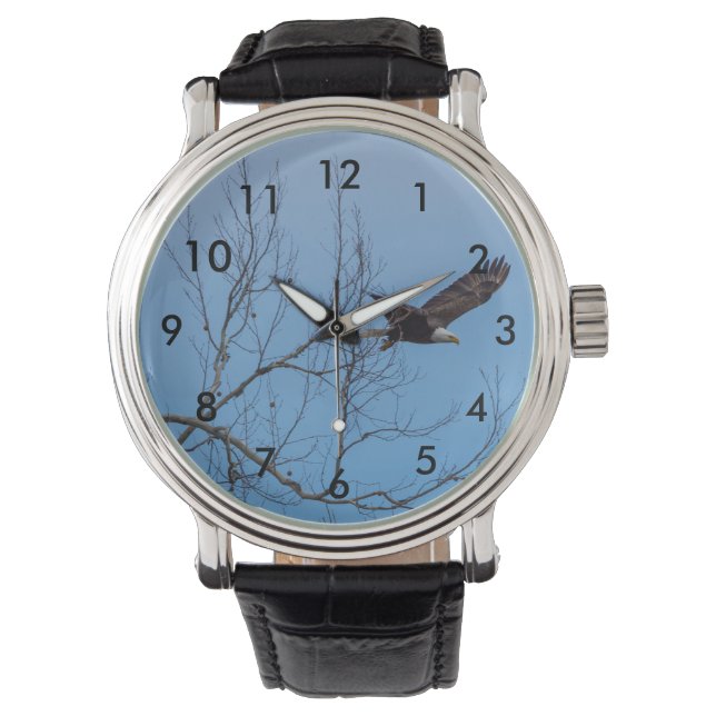 Adler im Flug Armbanduhr (Vorderseite)
