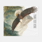 Adler im Flug Fleecedecke (Vorderseite (Horizontal))