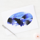 Adler im Flug Ovaler Aufkleber (Umschlag)