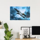 Adler im Flug Poster (Heimbüro)