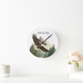 Adler im Flug  Runde Wanduhr (Zuhause)