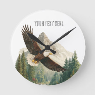 Adler im Flug Runde Wanduhr