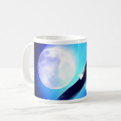 Adler im Flug & Vollmond Kaffeetasse (Vorderseite Links)