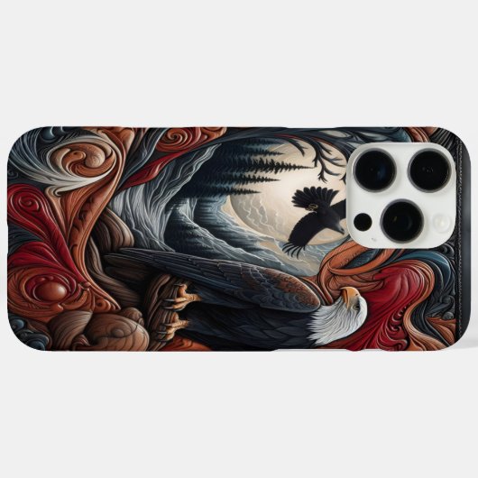 Adler im Naturwalddesign Case-Mate iPhone Hülle (Rückseite (Horizontal))