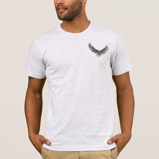 Adler im T - Shirt "Stift & Tinte line" (Vorderseite)