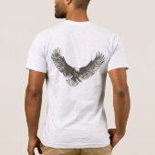 Adler im T - Shirt "Stift & Tinte line" (Rückseite)