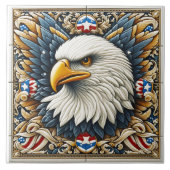 Adler im Verzierten Fliesendesign Fliese (Vorderseite)