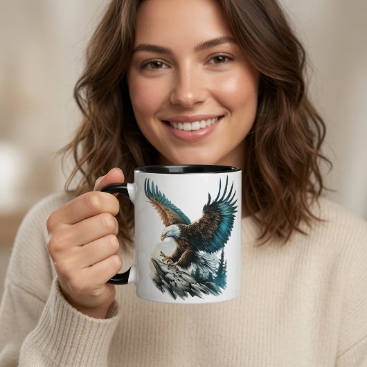 Adler in Aquarell Tasse