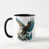 Adler in Aquarell Tasse (Links)