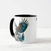 Adler in Aquarell Tasse (Vorderseite Links)