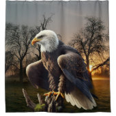 Adler in der Wildnis Duschvorhang (Vorderseite)