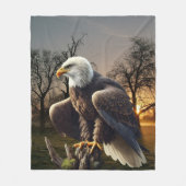 Adler in der Wildnis Fleecedecke (Vorderseite)