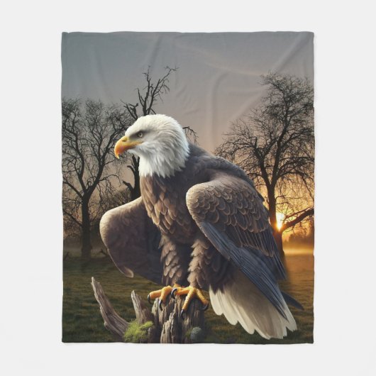Adler in der Wildnis Fleecedecke (Vorderseite)