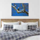 Adler in einem Schneebaum Leinwanddruck (Insitu (Schlafzimmer))