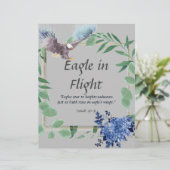 Adler in Flight Gedicht Personalisierte Papier Sta (Stehend Vorderseite)