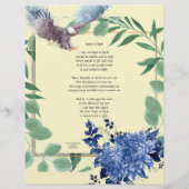 Adler in Flight Gedicht Personalisierte Papier Sta (Rückseite)