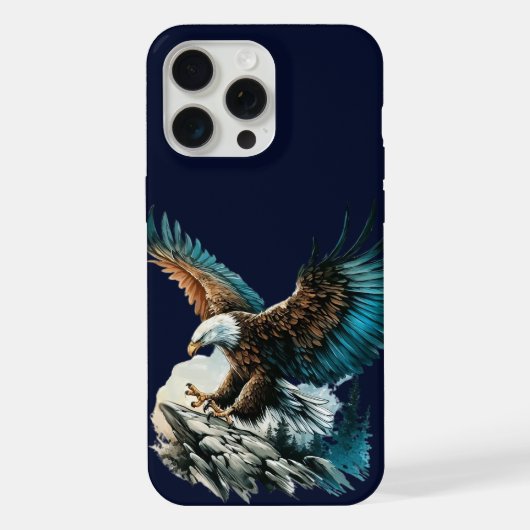 Adler in Wasserfarbe iPhone Hülle (Rückseite)