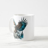 Adler in Wasserfarbe Kaffeetasse (Vorderseite Links)