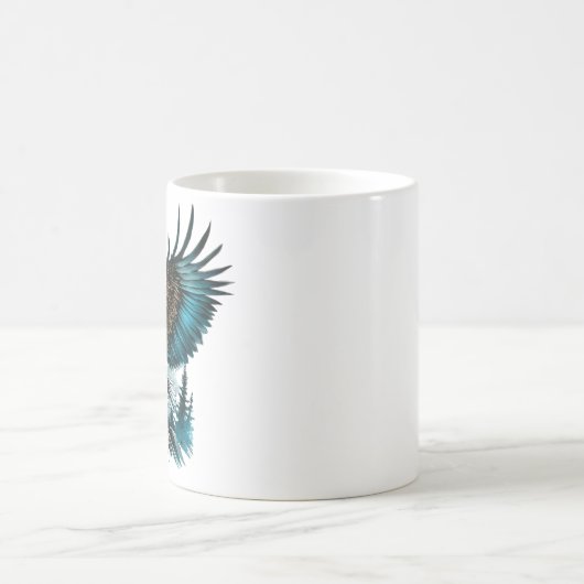 Adler in Wasserfarbe Kaffeetasse (Mittel)