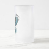 Adler in Wasserfarbe Mattglas Bierglas (Mittel)